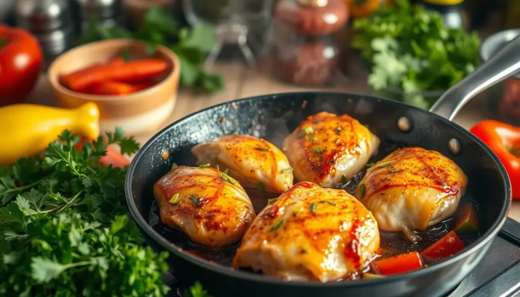 filet de poulet à la poêle