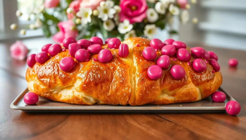 brioche aux pralines roses