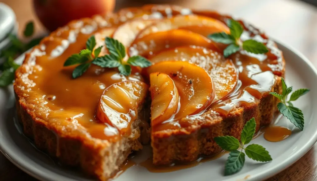 gâteau aux pommes caramélisées